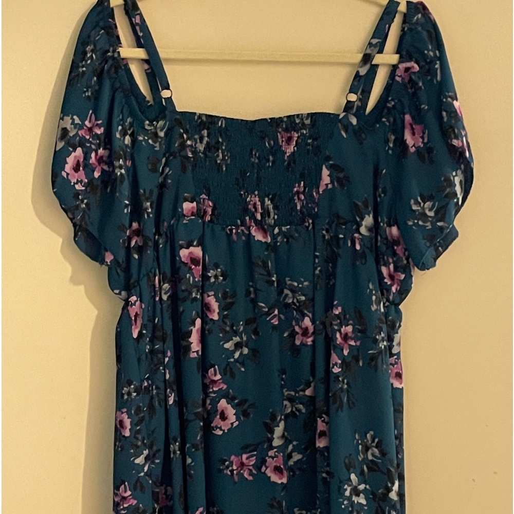 Torrid Green Floral, Off Shoulder